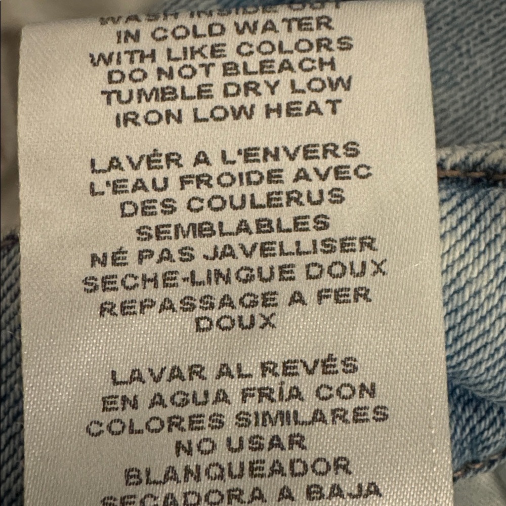 GOOD AMERICAN Good Curve Straight Leg Distressed Blue Jeans Denim 4 27 Ankle - Picture 9 of 9